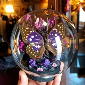 Cloche ronde grand modèle - "Sasakia charonda violet"